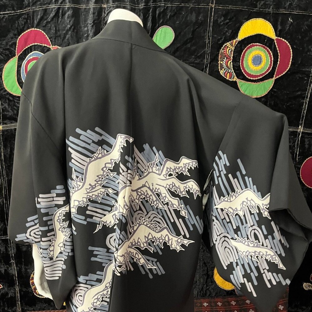 Vintage 1960s Japanese Silk Kimono Mint Condition